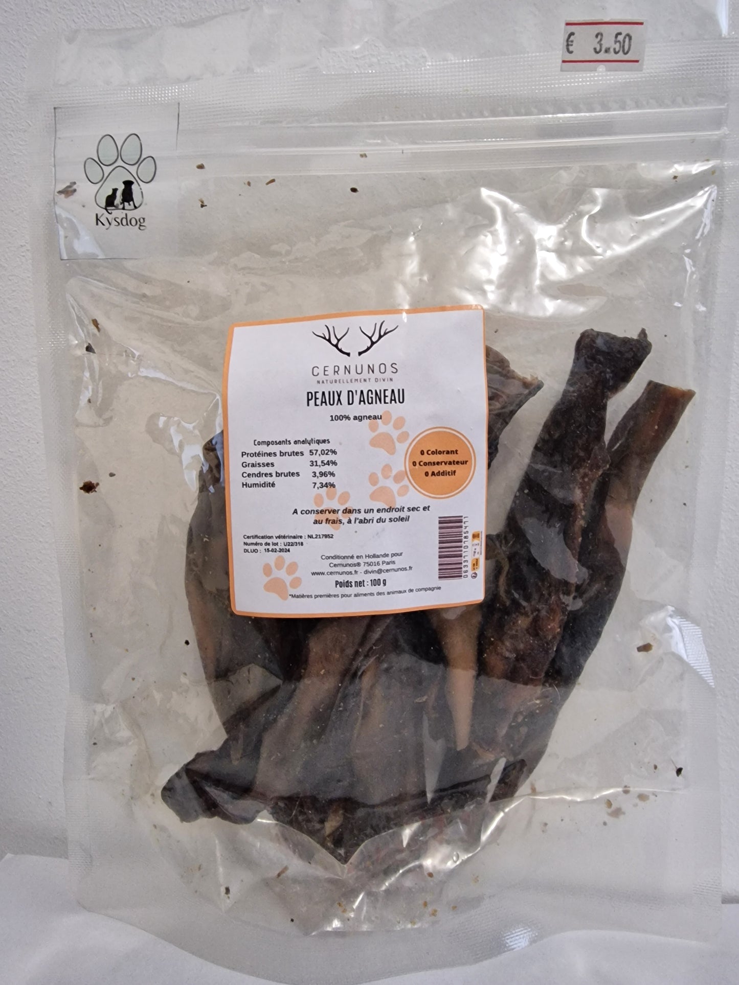 Peau d'agneau pour chien