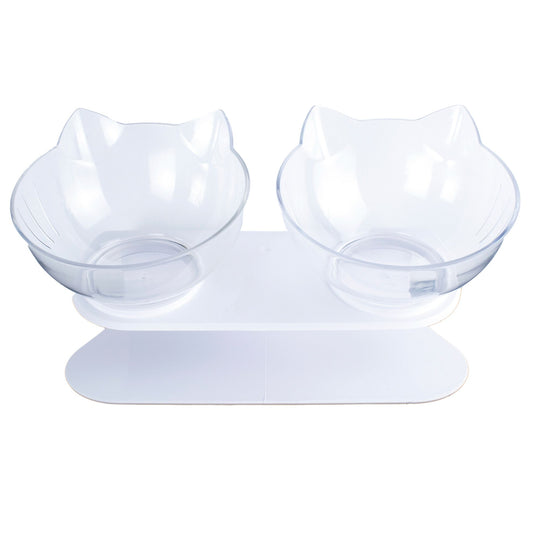 Double gamelle pour chat antidérapante