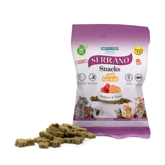 Serrano Snacks au saumon et thon anti boules de poils